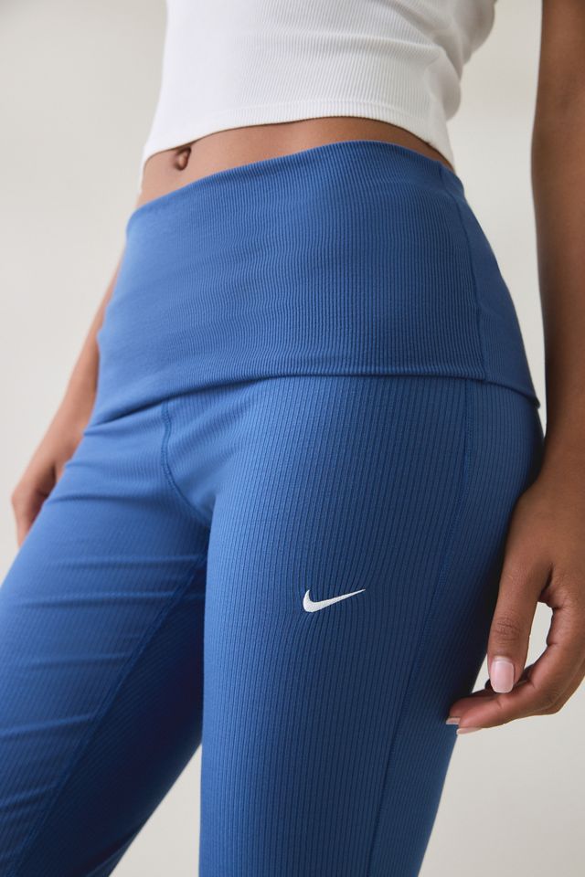 Nike Sportswear Chill Knit Mini-Rib Foldover Flared Leggings #2