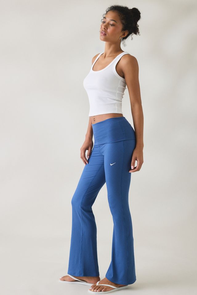 Nike Sportswear Chill Knit Mini-Rib Foldover Flared Leggings #3