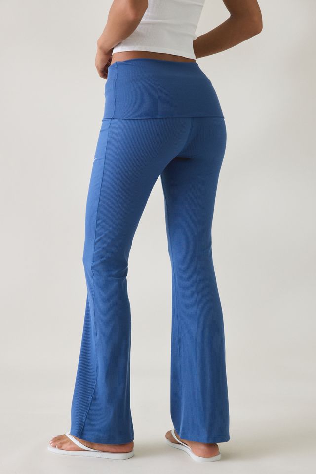 Nike Sportswear Chill Knit Mini-Rib Foldover Flared Leggings #4