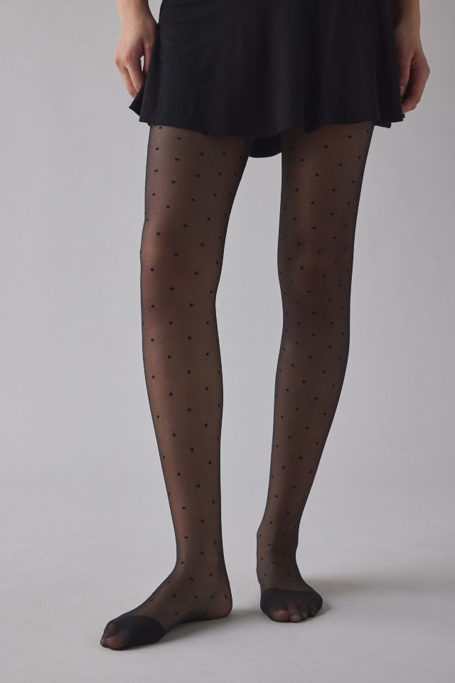 Mini Polka Dot Semi-Sheer Tights #1