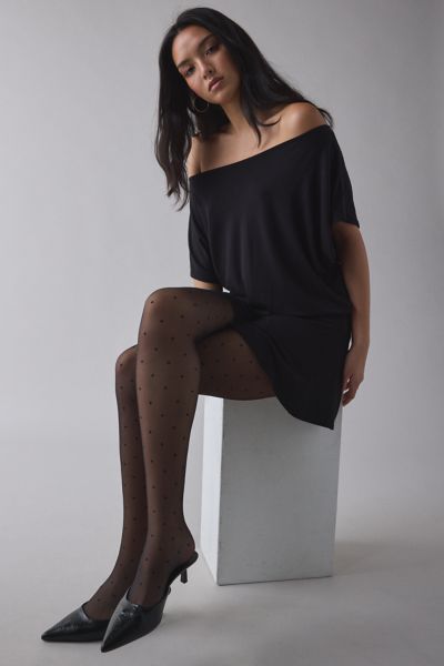 Mini Polka Dot Semi-Sheer Tights