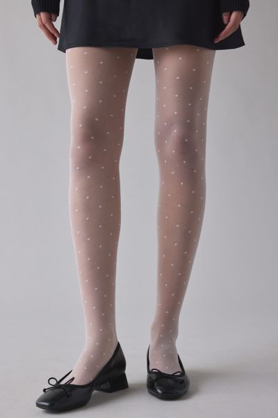 Mini Polka Dot Semi-Sheer Tights