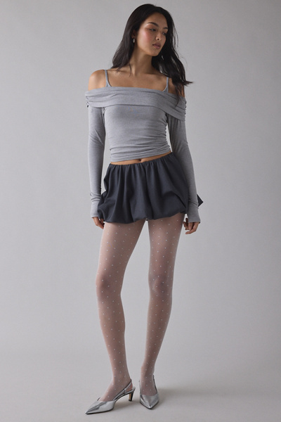 Mini Polka Dot Semi-Sheer Tights