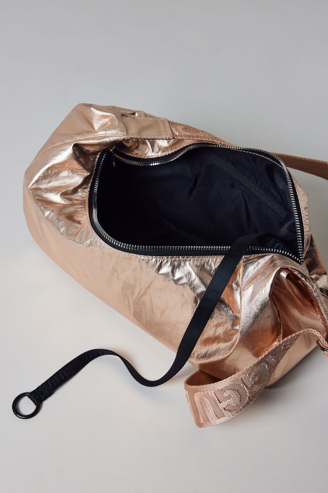 BAGGU UO Exclusive Rose Gold Metallic Medium Nylon Crescent Bag #3