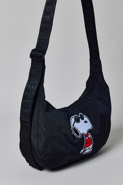 BAGGU UO Exclusive Joe Cool Embroidered Medium Nylon Crescent Bag