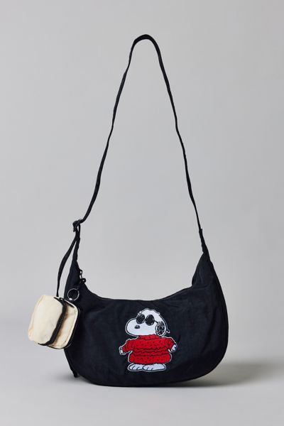 BAGGU UO Exclusive Joe Warm Embroidered Medium Nylon Crescent Bag
