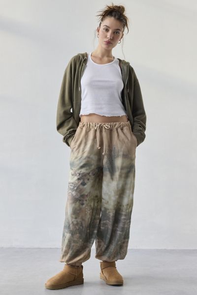 Out From Under Kai Printed Extreme Barrel Joggers Pant In Neutral, Women's At Urban Outfitters In Neutral