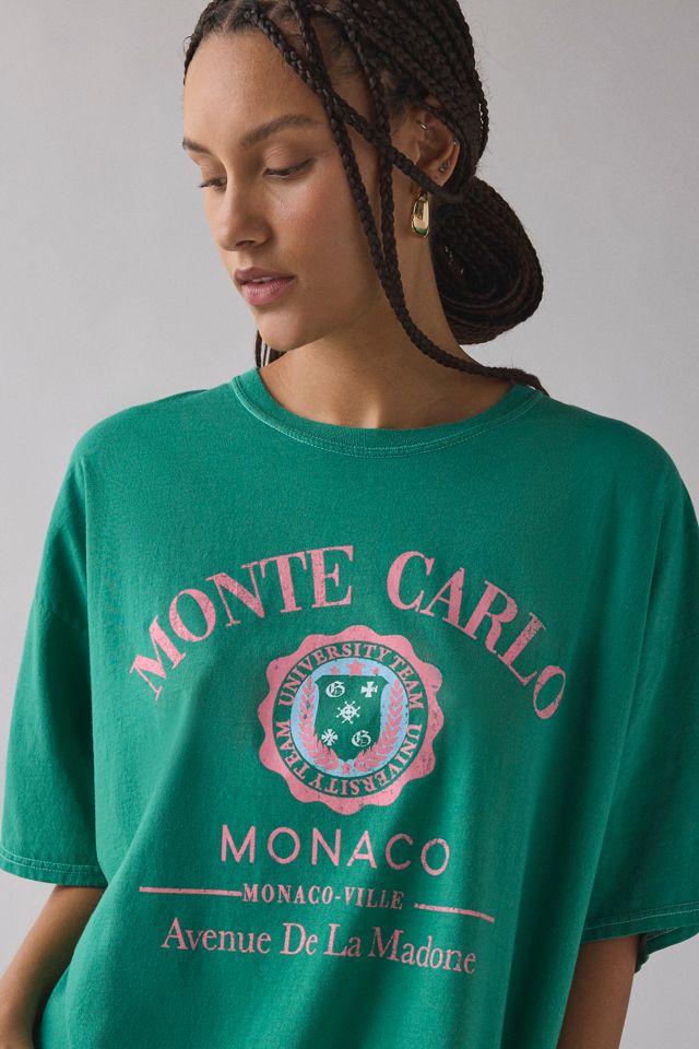 Robe T-Shirt Surdimensionnée Graphique Écusson d'Équipe Monte Carlo #2