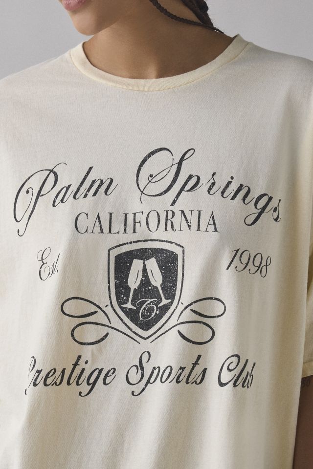 Palm Springs Prestige Sports Club Crest Crest Graphic Oversized T-Shirt Dress #3