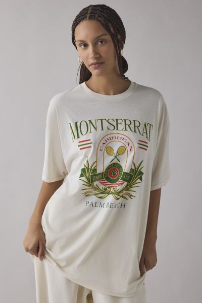 Montserrat Tennis Club Crest Graphic Oversized T-Shirt Dress