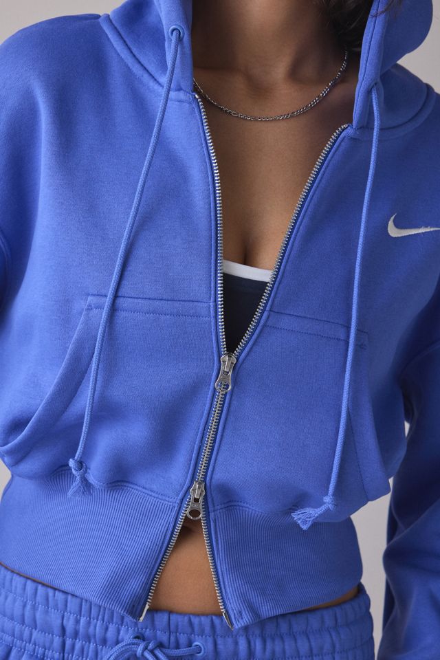 Nike Sportswear Phoenix Fleece Loose Crop Full-Zip Hoodie Sweatshirt #3