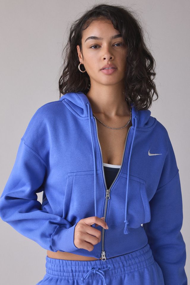 Nike Sportswear Phoenix Fleece Loose Crop Full-Zip Hoodie Sweatshirt #4