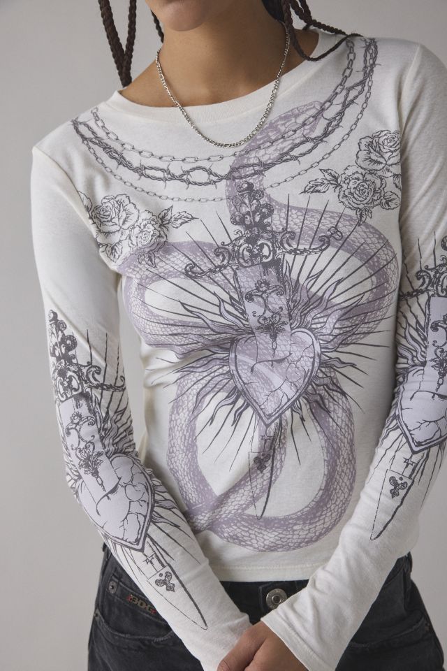 BDG Tattoo Graphic Long Sleeve Spill The Tee #2
