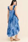 black halo midi dress in green Window Seat Tiered Maxi Dress - Dark Green - Size L
