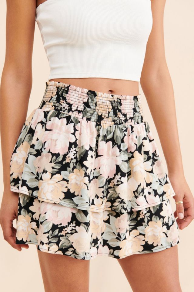 Saltwater Luxe Floral Tiered Mini Skirt #2