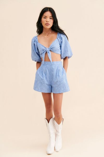 MinkPink Geneva Textured Shorts