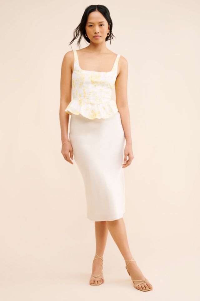 WAYF Peplum Poplin Tank Top #3