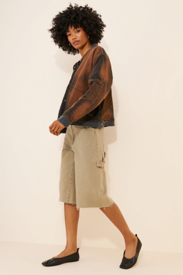 Daisy Street Acid Wash Denim Bomber #3