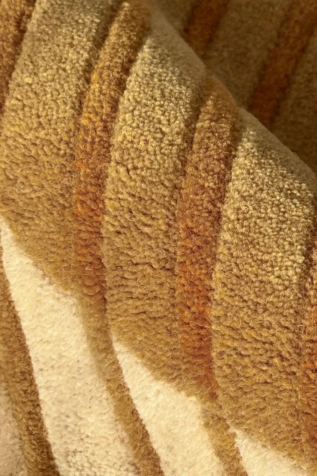 Jubi Golden Geometry Hand Tufted Wool Rug