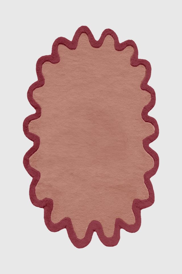Jubi Halo Burst Hand Tufted Oval Wool Rug