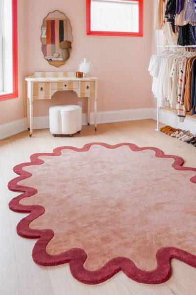 Jubi Halo Burst Hand Tufted Oval Wool Rug