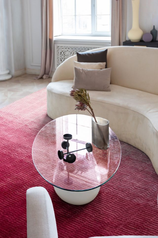 Jubi Pink Ombre Hand Loomed Wool Rug
