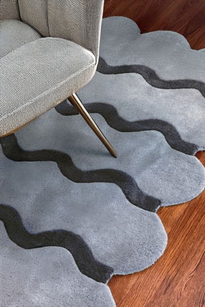 Jubi Halo Burst Hand Tufted Oval Wool Rug