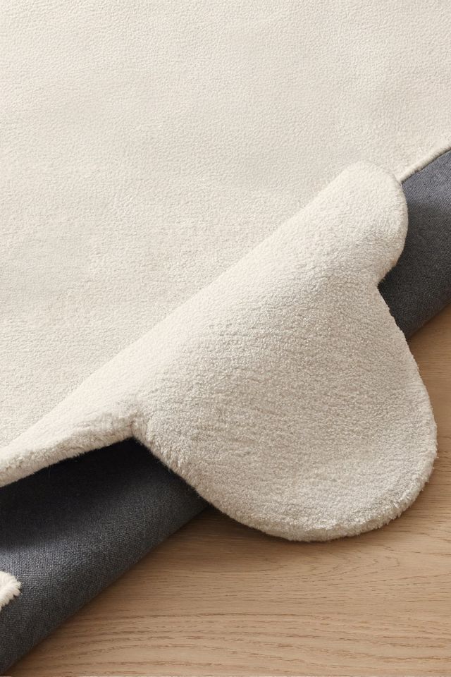 Jubi Solid Color Sculpted Edge Hand Tufted Wool Rug