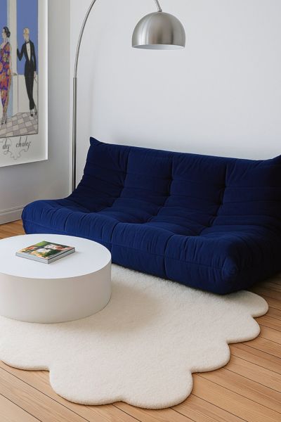 Jubi Solid Color Sculpted Edge Hand Tufted Wool Rug