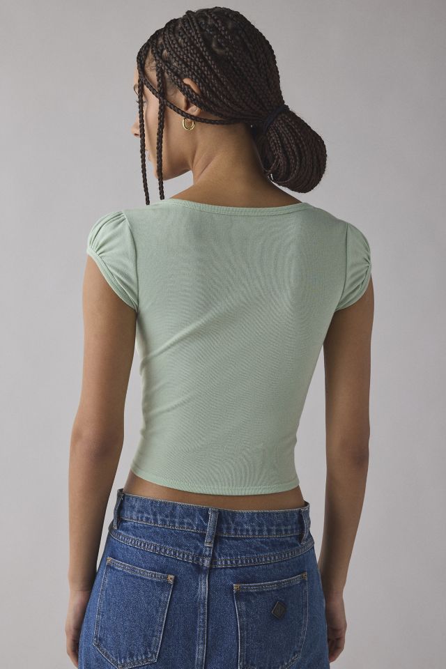 Kimchi Blue Ramona Coquette Graphic Puff Sleeve Baby Tee #2