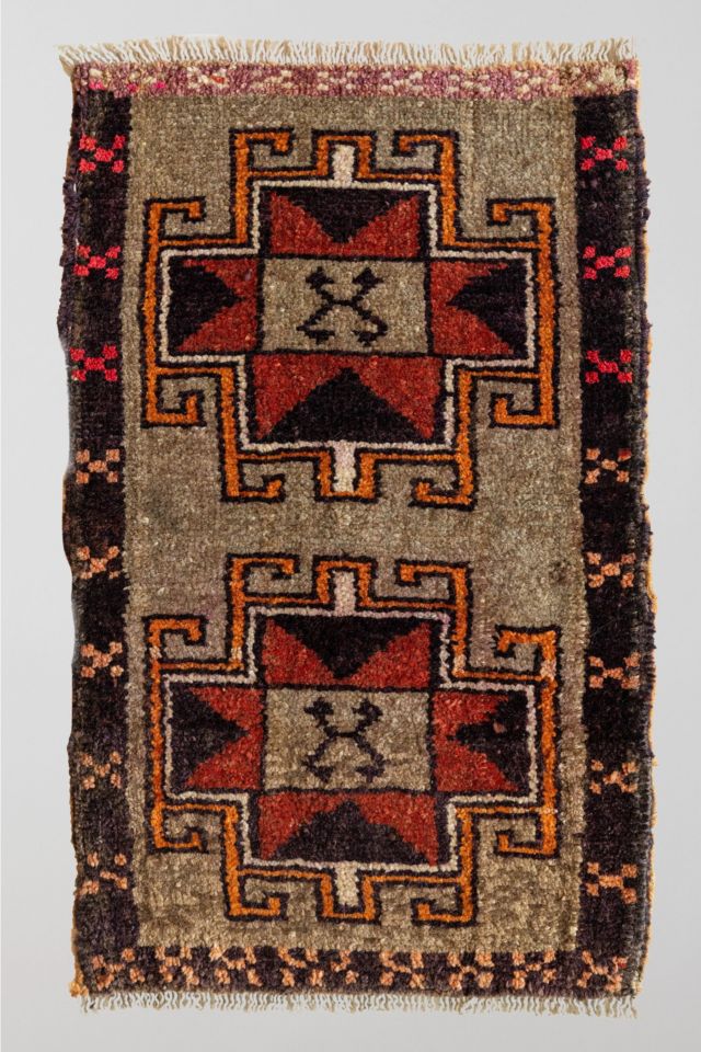 District Loom Vintage Turkish Mini Rug No. 626 #2
