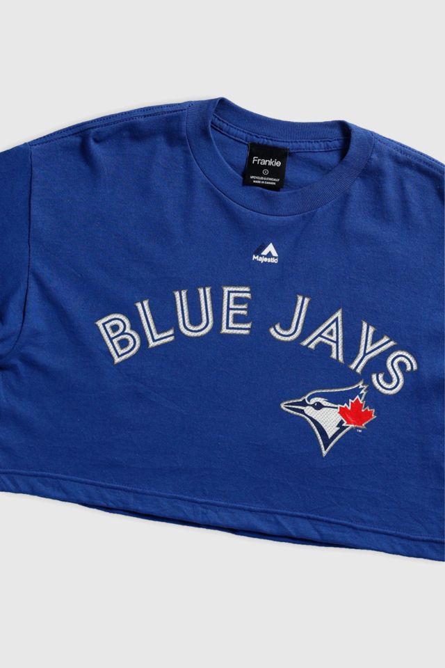 Frankie Collective Rework Crop Toronto Blue Jays MLB Tee #1