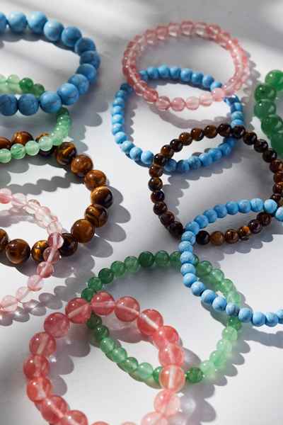 Genuine Stone Beaded Bracelet Set