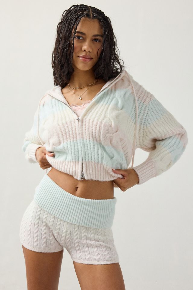 Out From Under Cabin Fever Cable Knit Foldover Micro Short #1