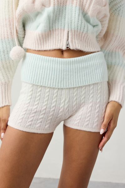 Out From Under Cabin Fever Cable Knit Foldover Micro Short