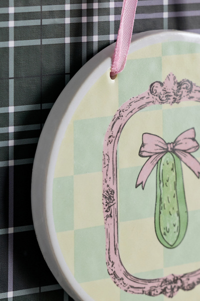 Pickle Princess Ceramic Hanging Wall Tile