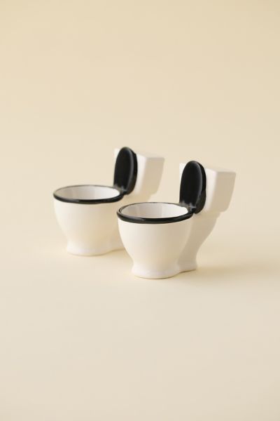 Toilet Ceramic Shot Glass Set