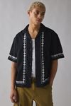 UO Embroidered Border Short Sleeve Shirt