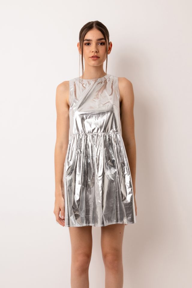 Amy Lynn London Baby Doll Metallic Mini Dress #1
