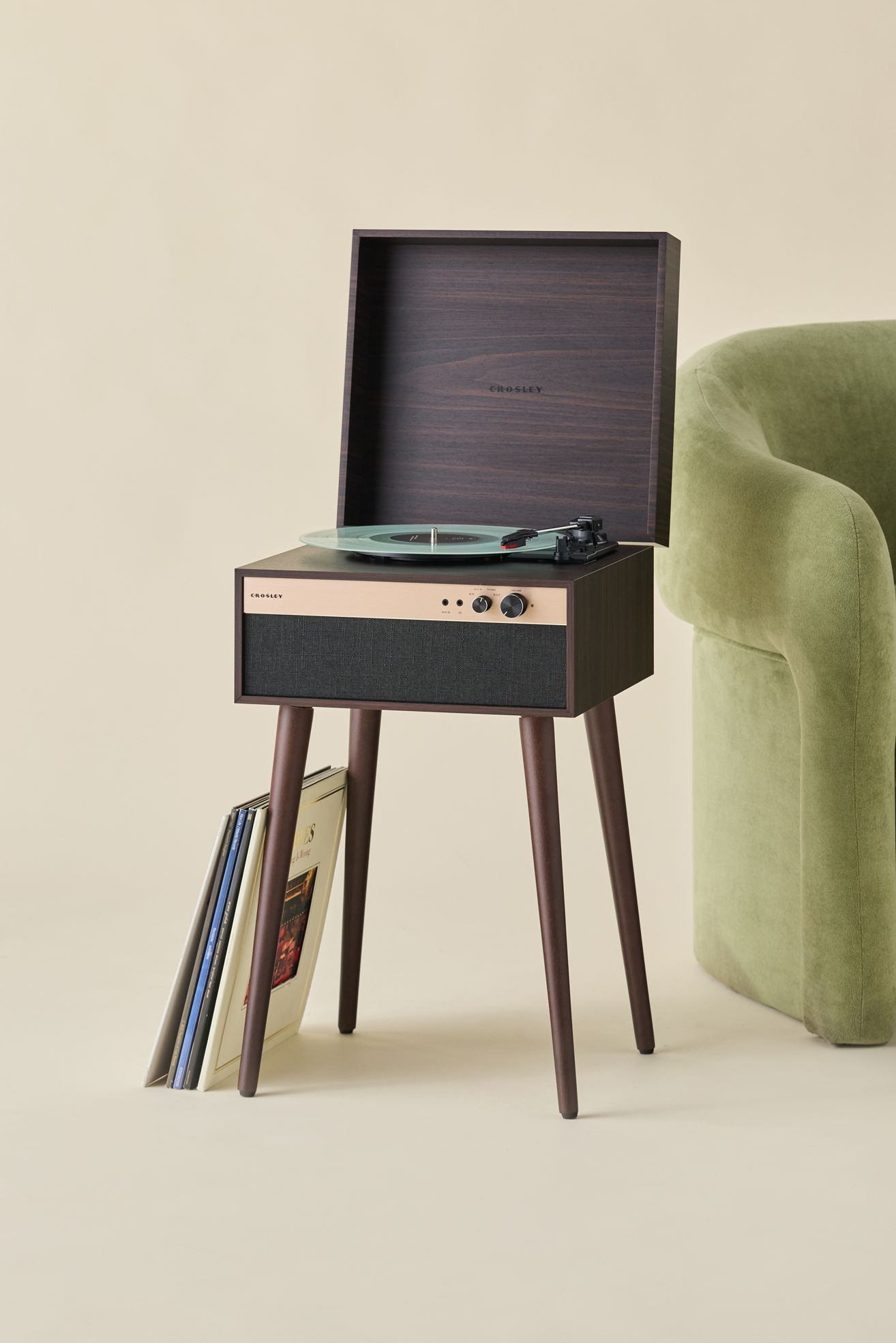 Crosley Jasper Record Player - Brown, ONE SIZE