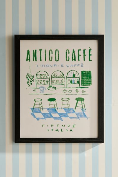 Pstr Studio Phthalo Ruth Antico Caffe Art Print At Urban Outfitters In Neutral