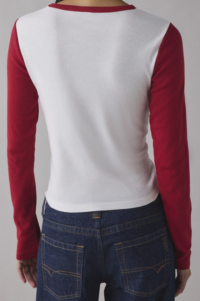 Unemployed Girlfriend Graphic Raglan Long Sleeve Baby Tee #2
