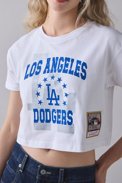 Mitchell & Ness LA Dodgers Graphic Boxy Cropped Tee
