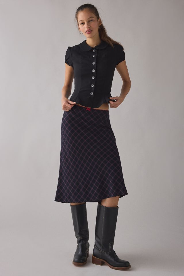 Kimchi Blue Lynn Puff Sleeve Button-Up Peplum Blouse #2