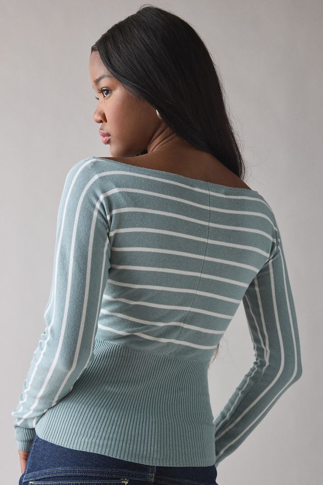 UO Sandy Boatneck Dolman Sleeve Cropped Sweater #1