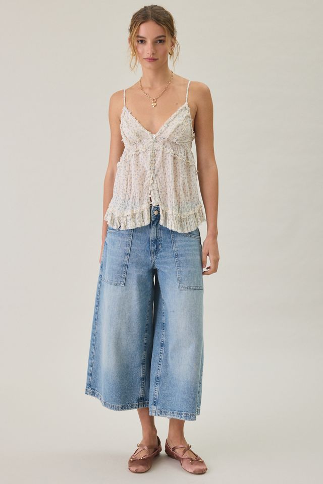 Camisole tunique babydoll brodée Marnie Kimchi Blue #3