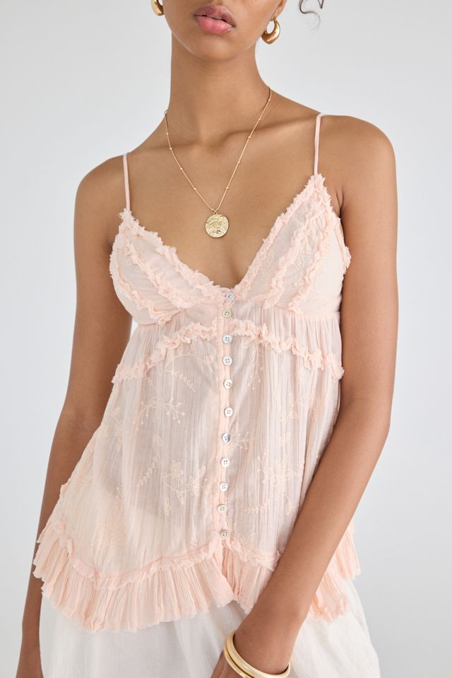 Kimchi Blue Marnie Embroidered Tunic Babydoll Cami #2
