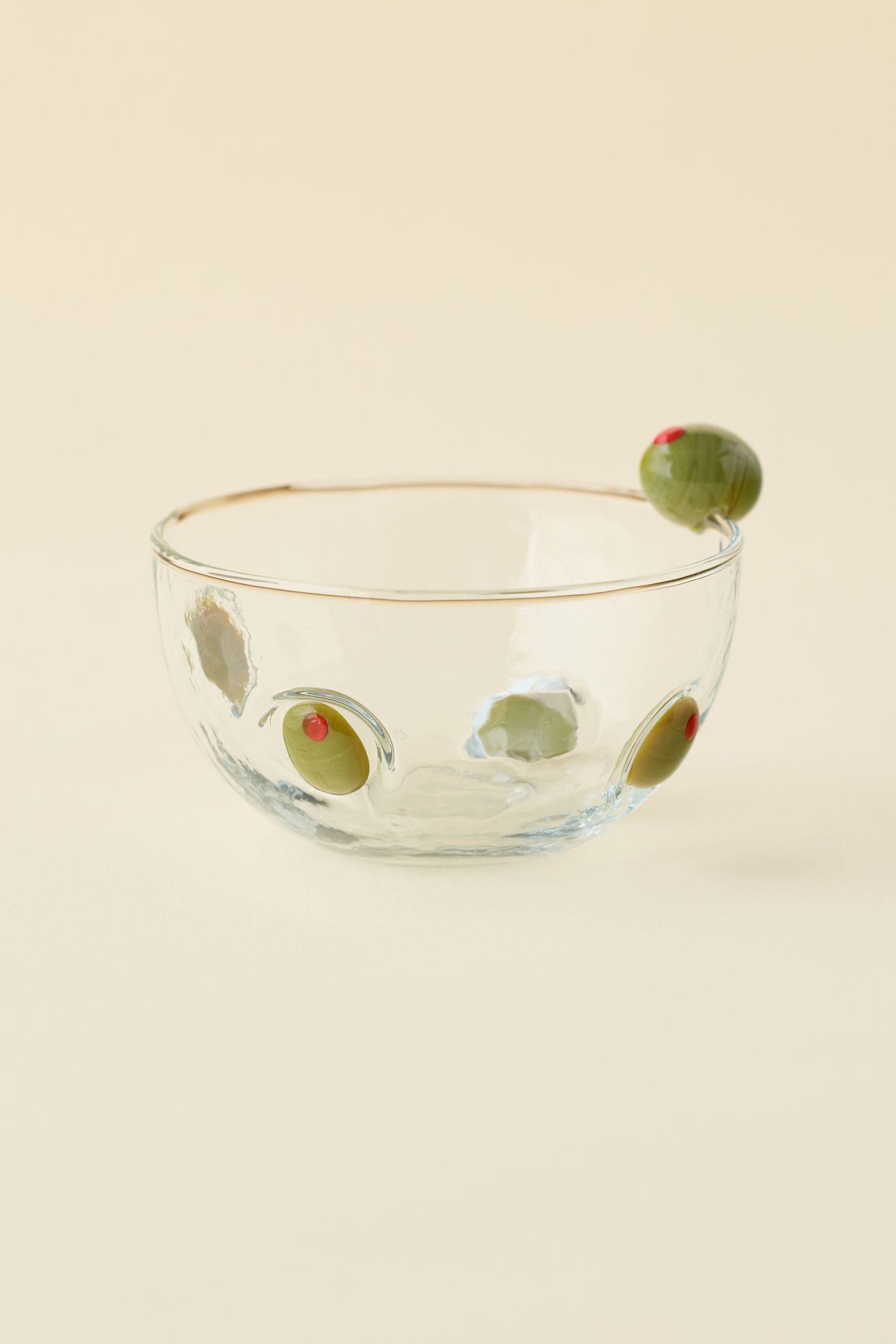 Olive Glass Snack Bowl - Green, ONE SIZE