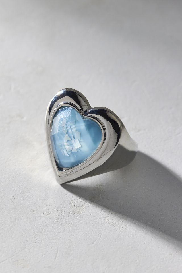 Statement Gem Heart Ring #1