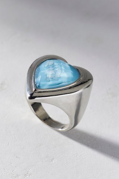 Statement Gem Heart Ring